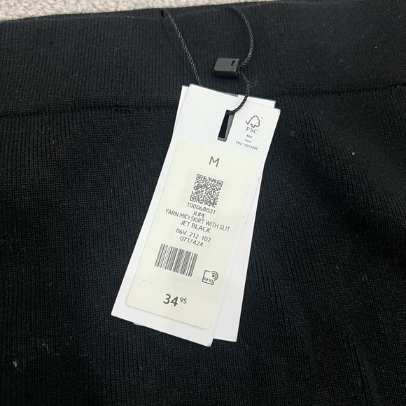 Knit black mini skirt (mid /mini skirt) high waisted - Picture 2 of 2